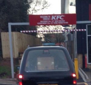 Hearse at KFC