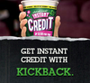Get instant credit with Kickback