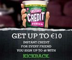 Get instant credit with Kickback